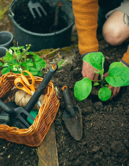 Load image into Gallery viewer, Fiskars Eco Cultivator Wide Angled Tines Ergonomic Handle Black

