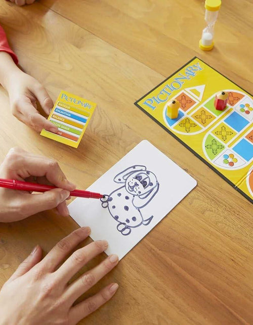 Load image into Gallery viewer, Mattel Pictionary DKD47 Board Game with Markers &amp; Erasable Boards
