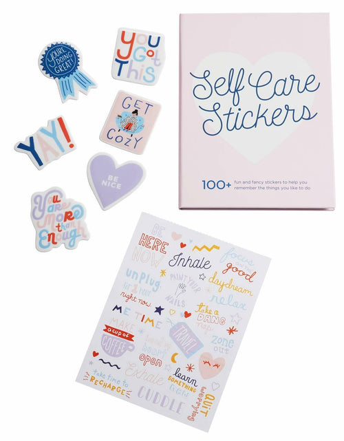 Load image into Gallery viewer, [Like New] WORLD TRAVELER Self Care Sticker Book Folio Hardcover 5x7 Art Stickers
