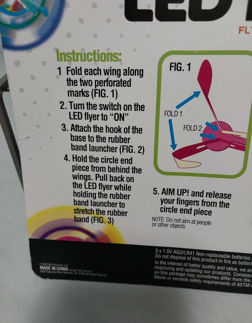 Load image into Gallery viewer, [Like New] Big Time Toys LED Flyer Flying Toy 2 Launchers Battery Included Plastic
