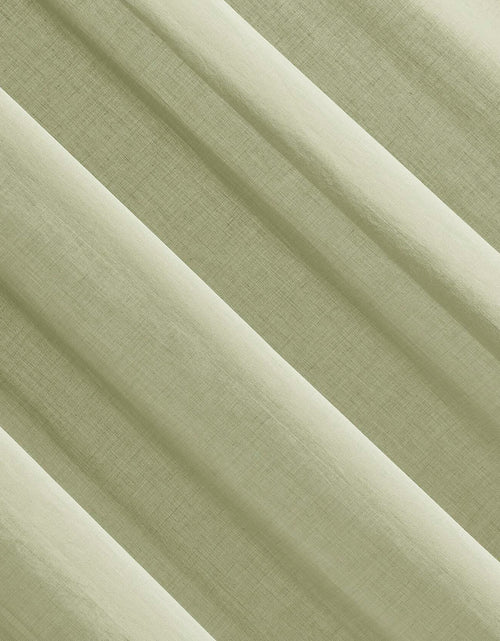Load image into Gallery viewer, Archaeo Cotton Sheer Curtain 50x63 Moss Green 1 Panel
