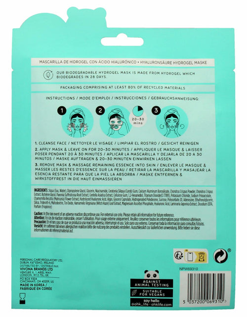 Load image into Gallery viewer, Oh K! Hydrogel Mask Moisturizing Face Sheet Hyaluronic Acid 1 Pc Marine

