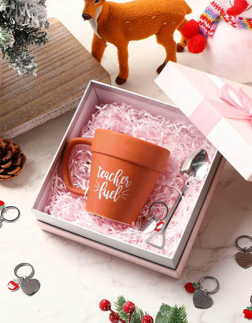 Load image into Gallery viewer, Nuogo Gardener 6 Set 11oz Ceramic Mug with Shovel Spoon Keychains
