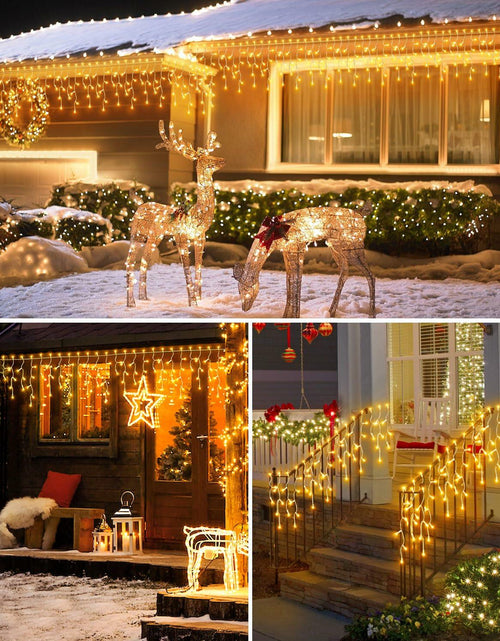 Load image into Gallery viewer, [Like New] JIXXULVU 2 Pack 53FT 486 LED Outdoor Waterproof Timer 8 Modes Warm White
