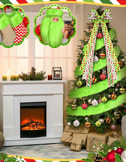 Load image into Gallery viewer, Knitgrip Christmas Tree Topper Bow Set 14 Pcs Lime Green 2.4 Inch
