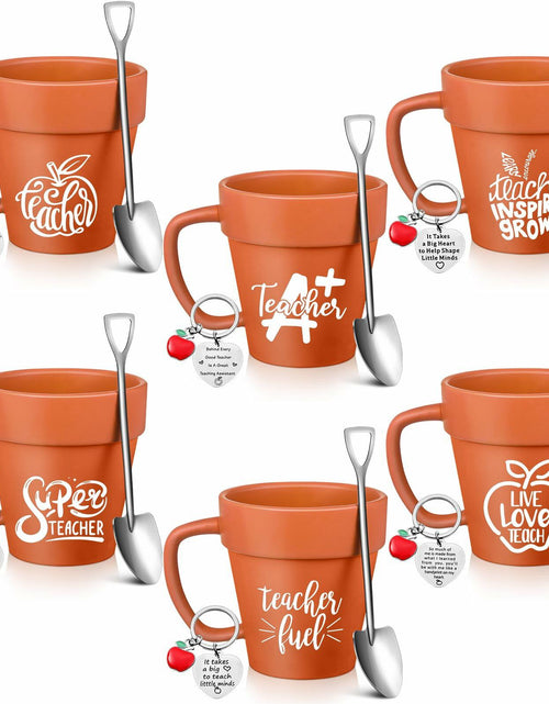 Load image into Gallery viewer, Nuogo Gardener 6 Set 11oz Ceramic Mug with Shovel Spoon Keychains
