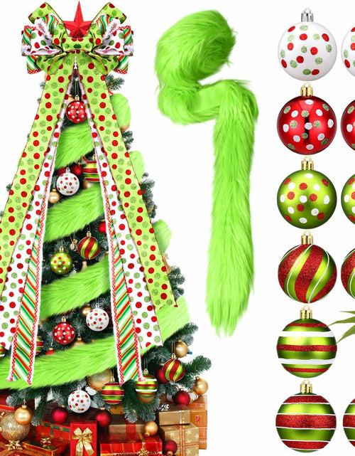 Load image into Gallery viewer, Knitgrip Christmas Tree Topper Bow Set 14 Pcs Lime Green 2.4 Inch
