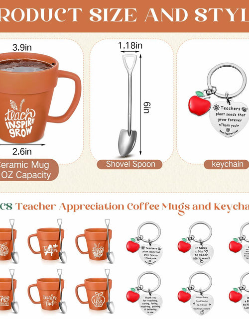 Load image into Gallery viewer, Nuogo Gardener 6 Set 11oz Ceramic Mug with Shovel Spoon Keychains
