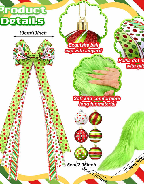 Load image into Gallery viewer, Knitgrip Christmas Tree Topper Bow Set 14 Pcs Lime Green 2.4 Inch
