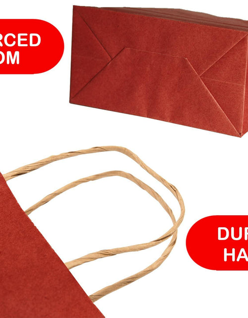 Load image into Gallery viewer, Elegant Supply Kraft Paper Gift Bags Twisted Handles Ruby Red 8x4.25x10.5
