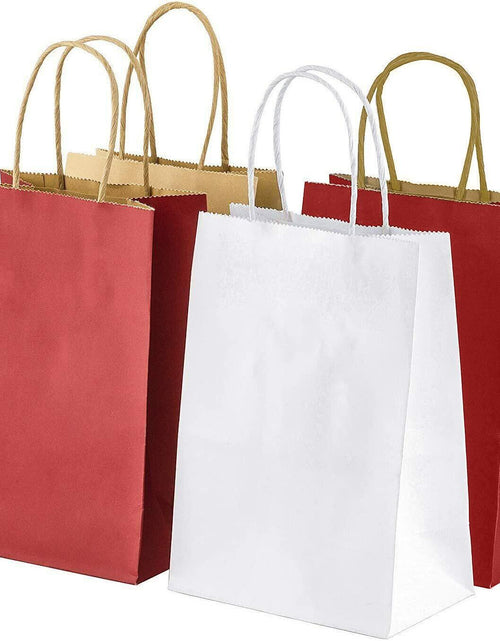 Load image into Gallery viewer, Elegant Supply Kraft Paper Gift Bags Twisted Handles Ruby Red 8x4.25x10.5
