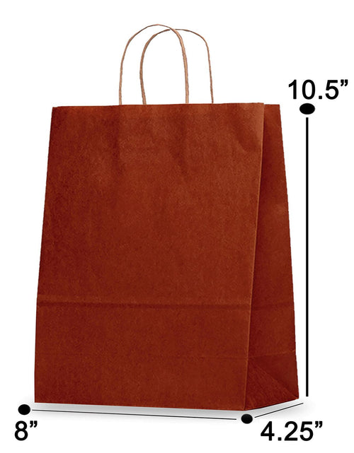Load image into Gallery viewer, Elegant Supply Kraft Paper Gift Bags Twisted Handles Ruby Red 8x4.25x10.5
