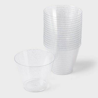 Load image into Gallery viewer, Spritz™ 9oz Stemless Wine Glasses Silver Polystyrene Disposable 20ct

