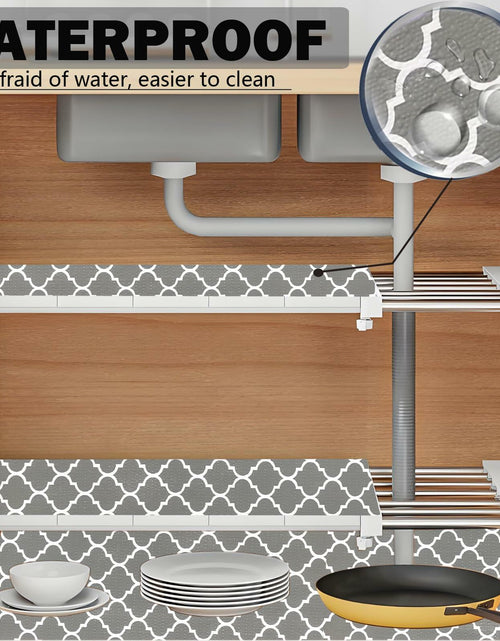 Load image into Gallery viewer, NCANBUS Non-Slip Kitchen Drawer Shelf Liner Grey 18in x 10ft Waterproof Washable
