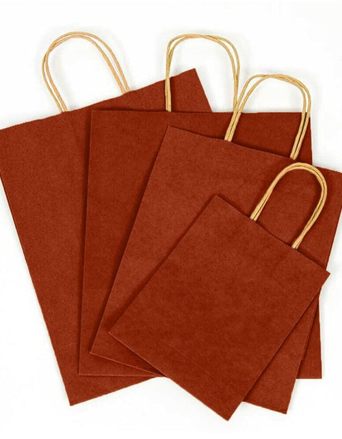 Load image into Gallery viewer, Elegant Supply Kraft Paper Gift Bags Twisted Handles Ruby Red 8x4.25x10.5
