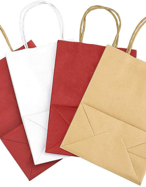 Load image into Gallery viewer, Elegant Supply Kraft Paper Gift Bags Twisted Handles Ruby Red 8x4.25x10.5
