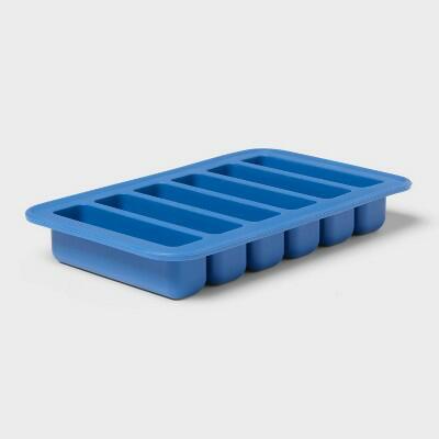 Load image into Gallery viewer, Sun Squad Rectangle Cube Ice Mold Silicone Tray for Large Ice Cubes Blue
