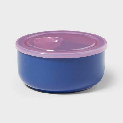 Load image into Gallery viewer, Room Essentials 2pc Food Storage Bowl Set 23oz Vented Lid Blue Pink
