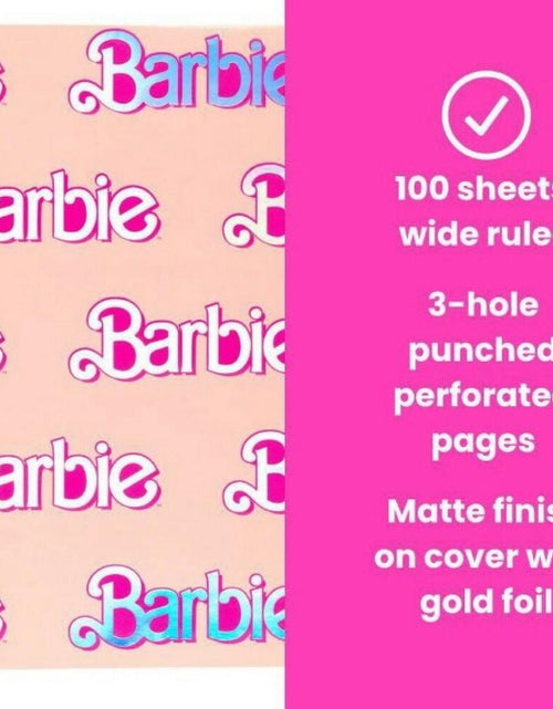 Load image into Gallery viewer, Yoobi Barbie Pink Composition Notebook With Pen 1 Subject 2024
