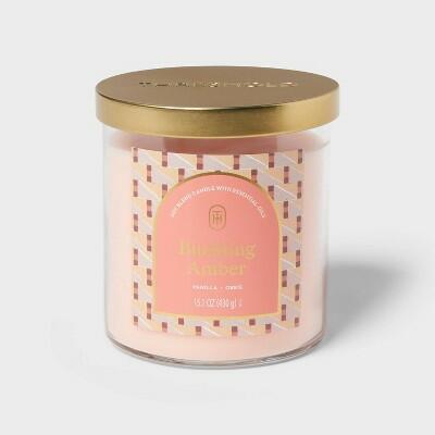 Load image into Gallery viewer, Threshold 2-Wick Glass Jar Candle with Lid Blushing Amber Pink 15.1oz
