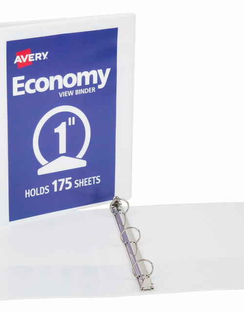 Load image into Gallery viewer, Avery Economy View 3 Ring Binder 1" Round Rings White (05760)
