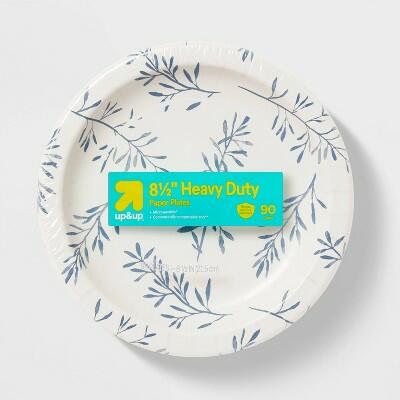 Load image into Gallery viewer, up&amp;up Botanical Leaf Paper Plates 8.5 Inch 90ct Disposable Party Plates
