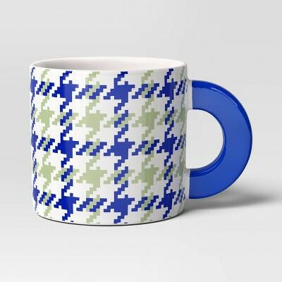 Load image into Gallery viewer, Room Essentials Stoneware 16oz Coffee Mug Cobalt Blue Green Ceramic
