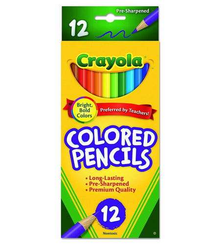 [Like New] Crayola Colored Pencils 12 Colors, Pack of 7 Assorted Colors