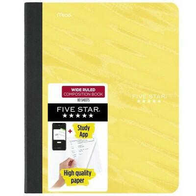 Load image into Gallery viewer, Five Star Active Comp Book Wide Ruled Yellow 80ct

