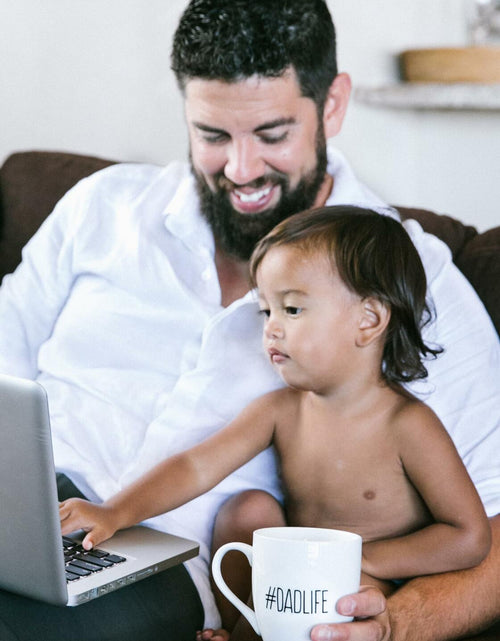 Load image into Gallery viewer, Pearhead #Dadlife Ceramic Mug 16oz Father's Day Gift Novelty Kitchen
