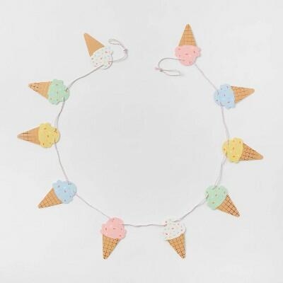 Load image into Gallery viewer, Spritz Ice Cream Garland Gold Metallic Paper Decoration Multicolor
