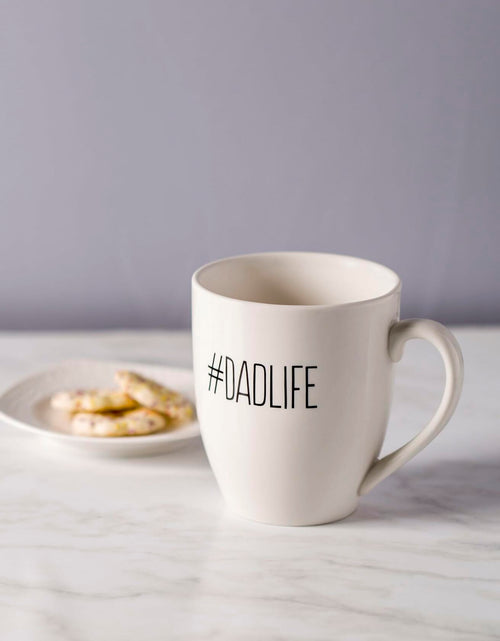 Load image into Gallery viewer, Pearhead #Dadlife Ceramic Mug 16oz Father's Day Gift Novelty Kitchen
