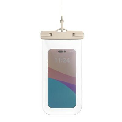 Load image into Gallery viewer, GEMS Waterproof Phone Pouch Solid Plastic Case Beige Fits Up to 7"
