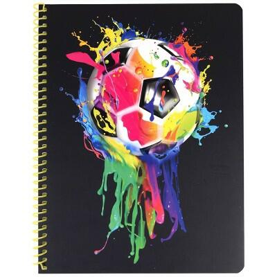 Load image into Gallery viewer, Top Flight Cool Drip Soccer Wide Ruled Spiral Notebook Multi-Color
