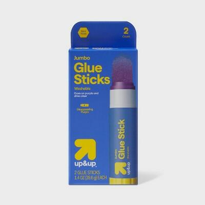Load image into Gallery viewer, Up&amp;up Jumbo Glue Sticks 2ct Disappearing Purple
