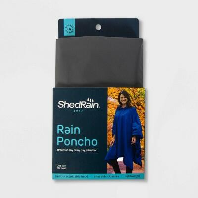 Load image into Gallery viewer, ShedRain Poncho Charcoal Gray One Size
