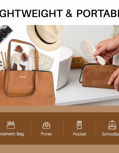 Load image into Gallery viewer, [Like New] RHOS Mini Hair Brush Travel Size Soft Bristles Beige 1 Pack
