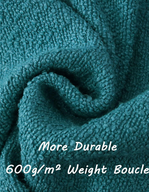 Load image into Gallery viewer, FUTEI Teal Blue Throw Pillow Covers 16x16 Inch Pack of 2 Cozy Boucle
