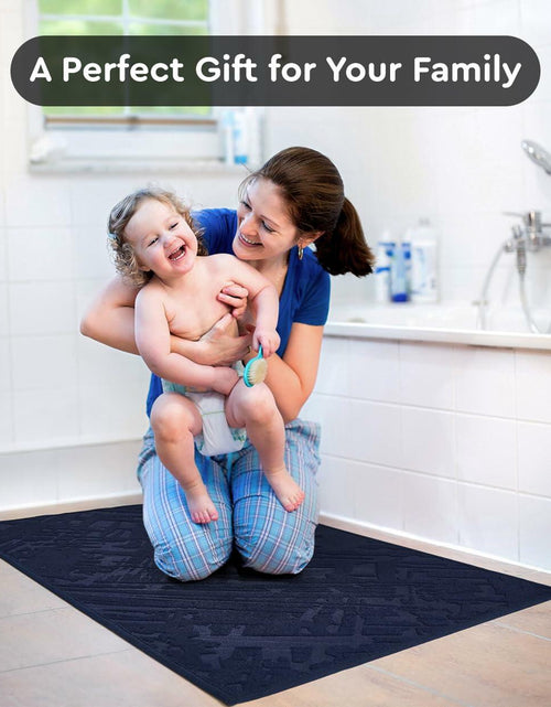 Load image into Gallery viewer, tchidio Soft Absorbent Non-Slip Bath Mat Rubber Backed Machine Washable
