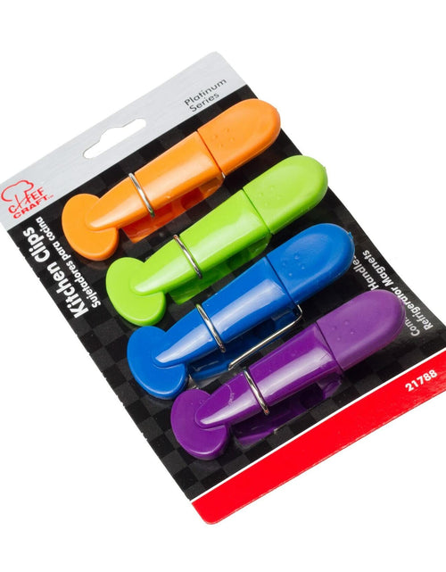 Load image into Gallery viewer, Chef Craft Select Plastic Magnetic Memo Clip 7in 4pc Purple/Orange/Green/Blue
