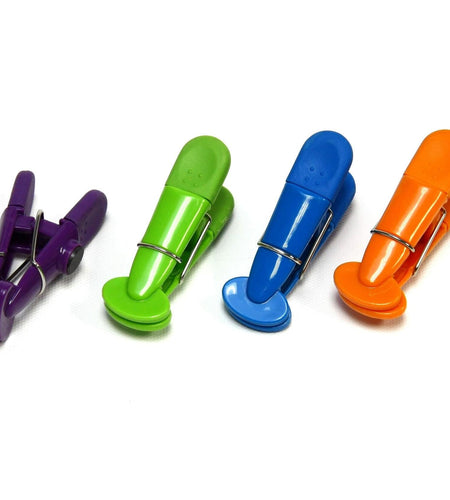Chef Craft Select Plastic Magnetic Memo Clip 7in 4pc Purple/Orange/Green/Blue