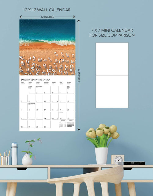 Load image into Gallery viewer, Graphique 2024 Life From Above Wall Calendar 12x12 Thick Paper Large Grid
