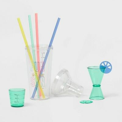 Load image into Gallery viewer, Sun Squad 10pc 24oz Multicolor Cocktail Shaker Set
