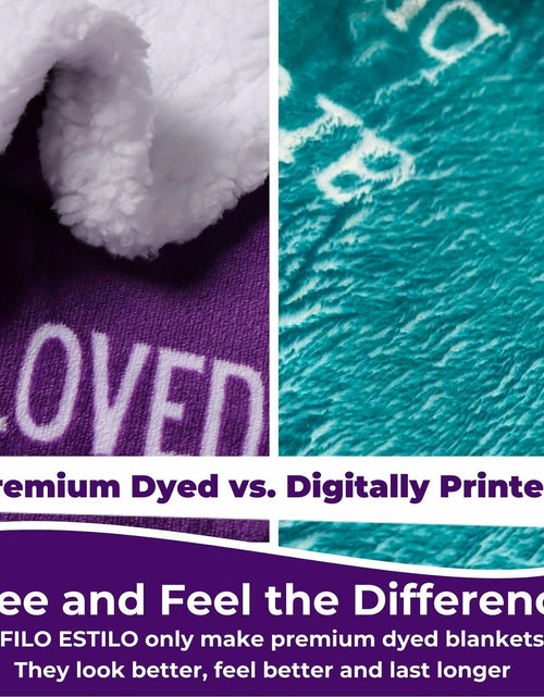 Load image into Gallery viewer, FILO ESTILO Love You Mom Sherpa Throw Blanket 60x50 Purple Violet
