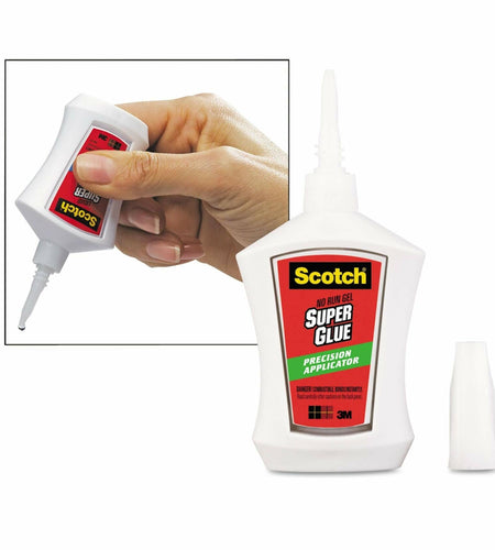 Super Glue Gel with Precision Applicator .14oz White/Clear 1 Carton