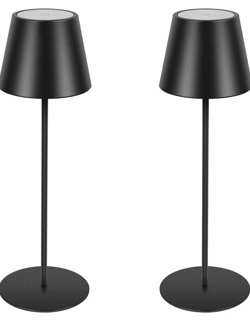 Load image into Gallery viewer, sunzone Cordless RGB Table Lamp 2 Pack Rechargeable Dimmable Black
