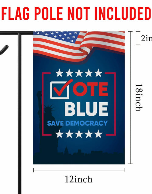 Load image into Gallery viewer, Vote Blue Save Democracy Double Sided Garden Flag Outdoor Decoration
