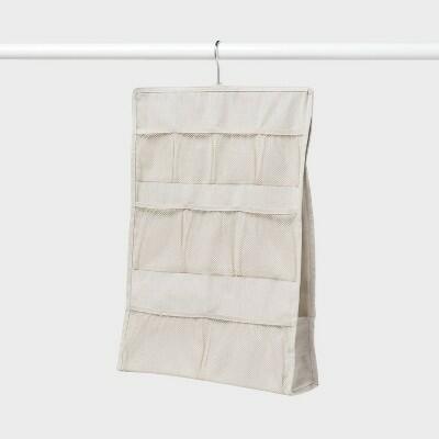 Load image into Gallery viewer, Brightroom Hanging Fabric Organizer for Accessories Beige 16x23 In Canvas
