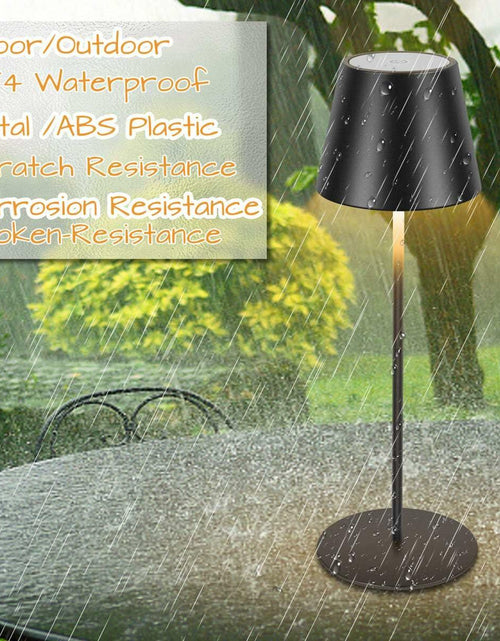 Load image into Gallery viewer, sunzone Cordless RGB Table Lamp 2 Pack Rechargeable Dimmable Black
