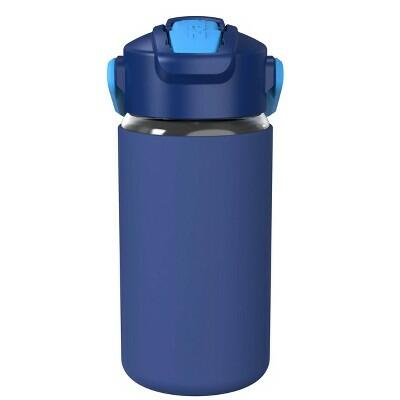 Load image into Gallery viewer, [Like New] Zak Designs 16oz Polypropylene Bottle with Silicone Sleeve Dark Blue
